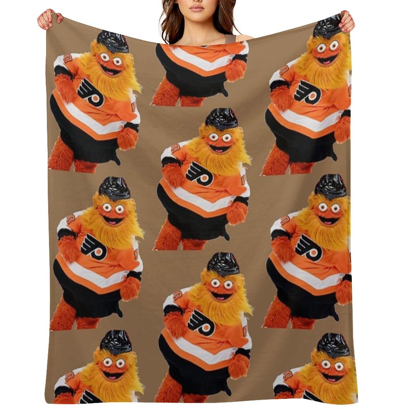Gritty Mascot Shirts All-season Throw Blanket