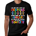 Funny Teacher We Are Like A Box of Crayons for Men Women Kids  Easy-care T-Shirt