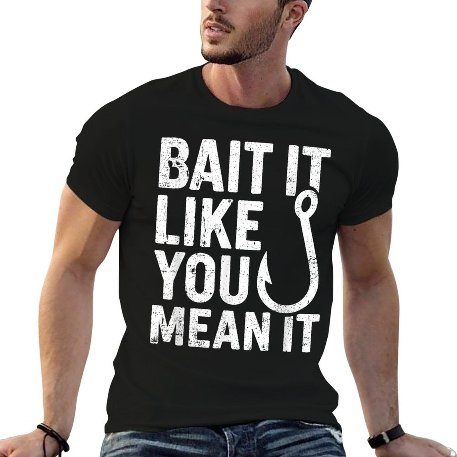 Mens Funny Fishing, Fisherman, Anglers  Moisture-wicking T-Shirt