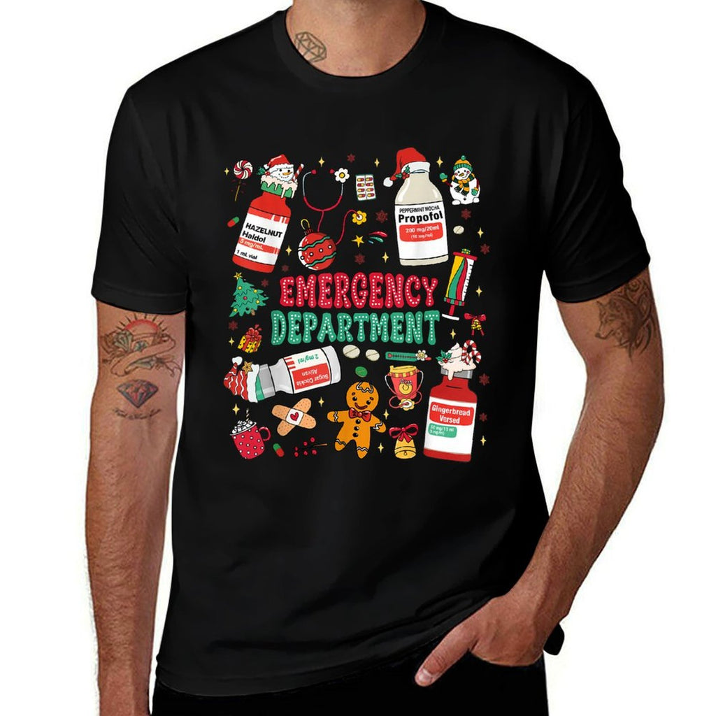 Christmas Emergency Room ER RN Nurse Department Healthcare  Stretchy T-Shirt
