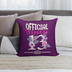 Official Teenager - 13th Birthday Gifts For Girls Soft Anti-Pilling Throw Pillow