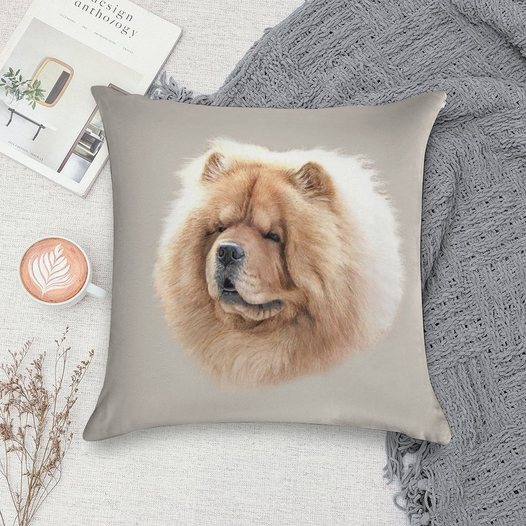 Chow Chow Soft Decorative Cover Throw Pillow
