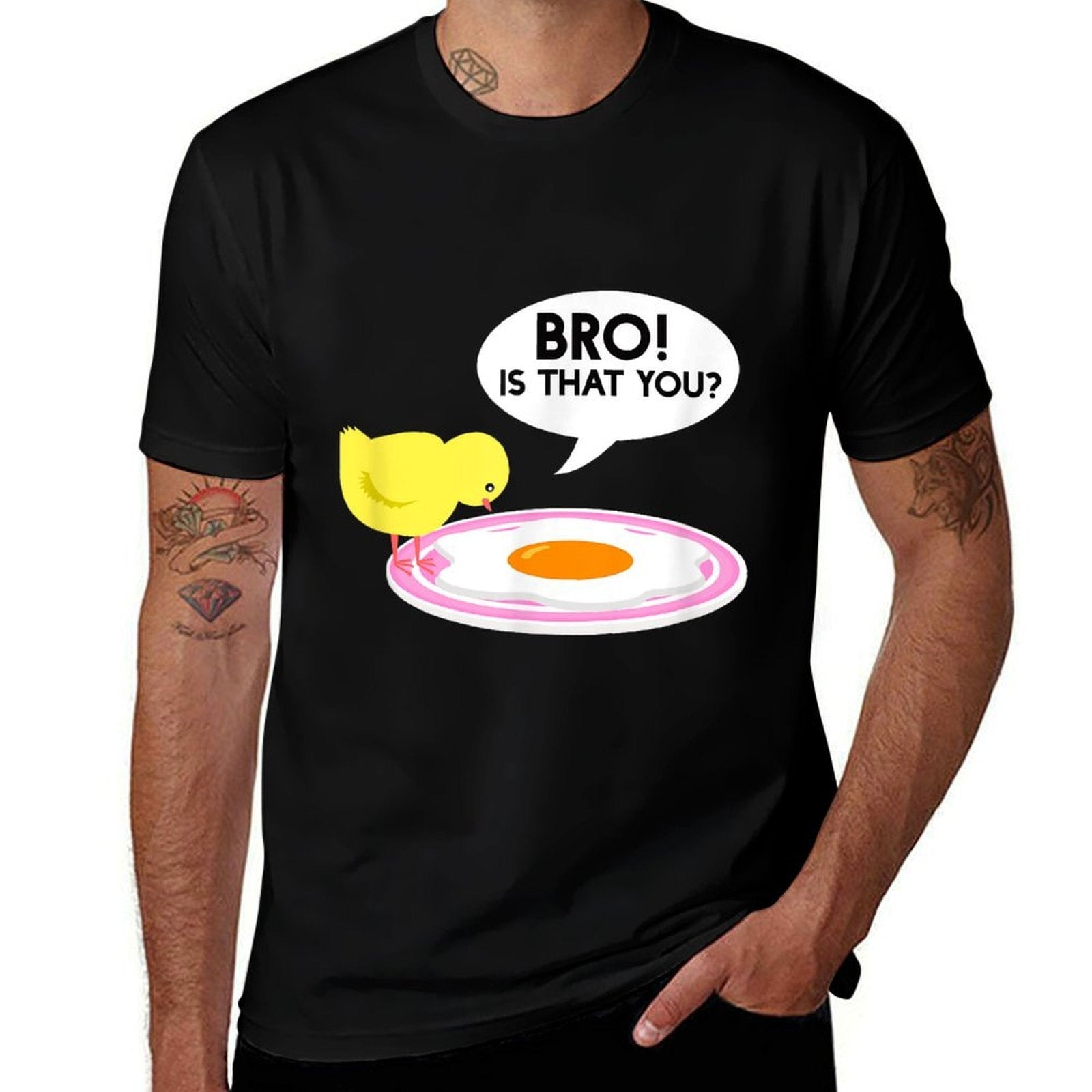 Funny Chicken Is That You Bro Design  Slim-fit Cut T-Shirt