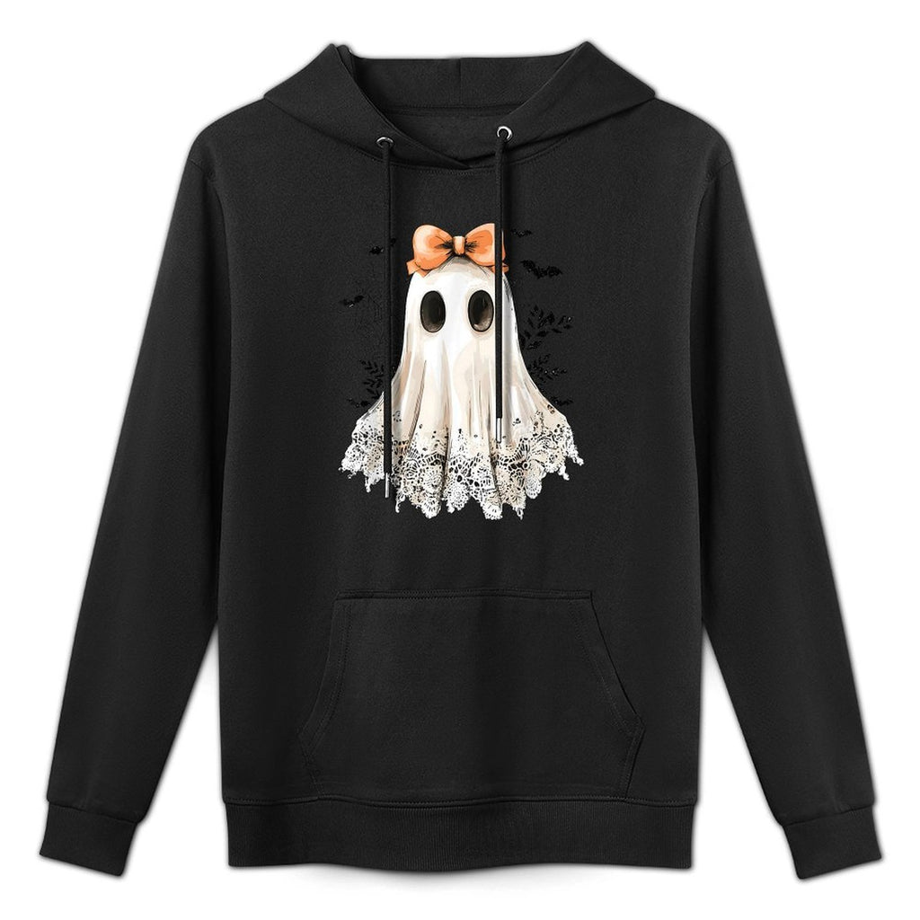 Coquette Lace Ghost Boo In Boojee Halloween Spooky Season Relaxed Fit Hoodie