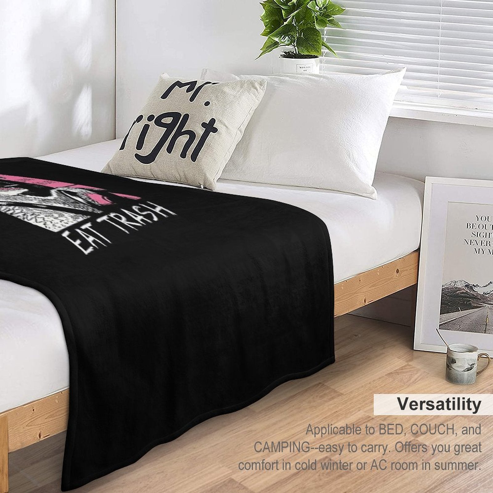 Live Fast! Eat Trash! Versatility Throw Blanket