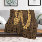 Bogolan Colored Art Anti-pilling Throw Blanket