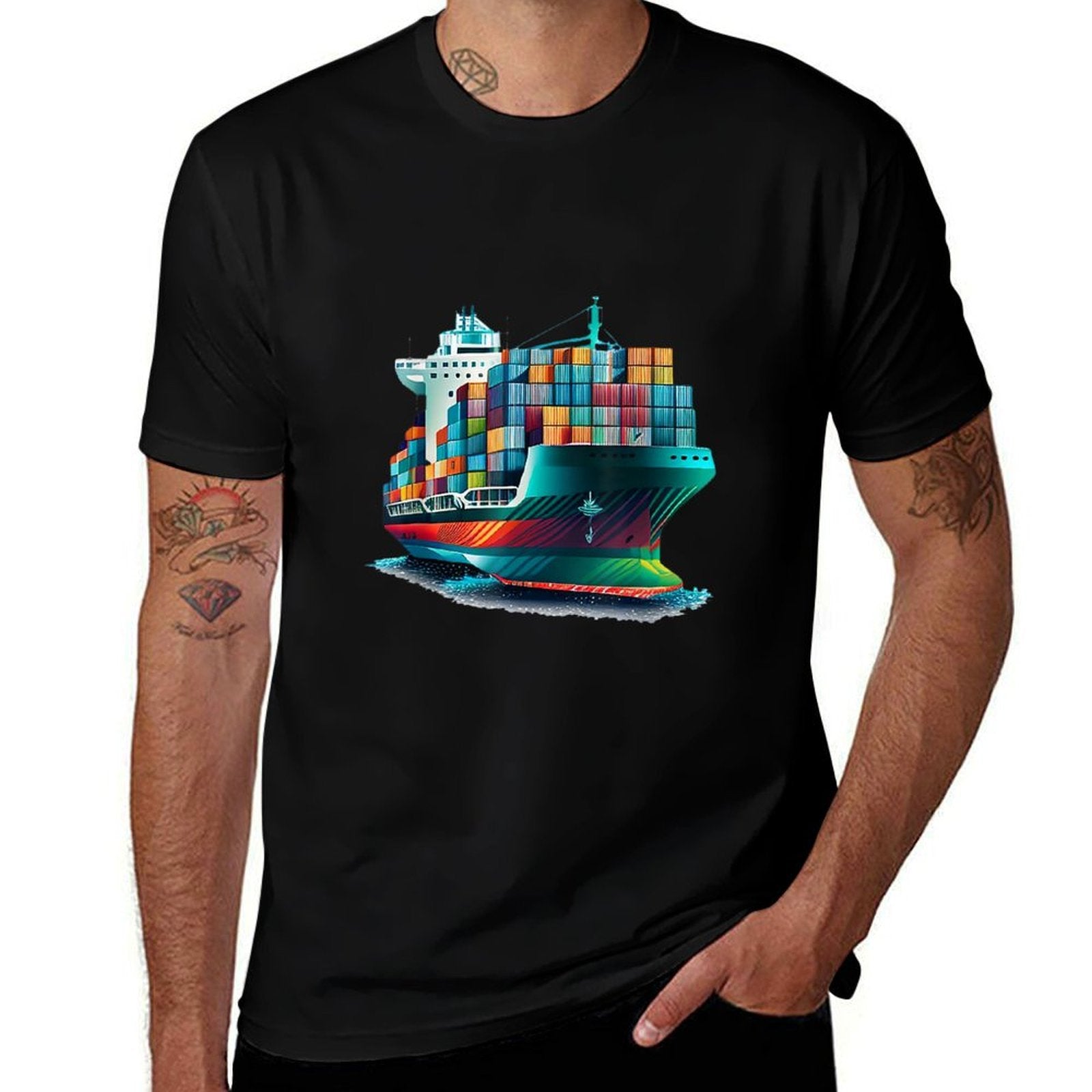 Cool Ship for Container Ships Watcher  Lightweight T-Shirt