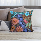 River Gathering Soft Easy Maintenance Throw Pillow