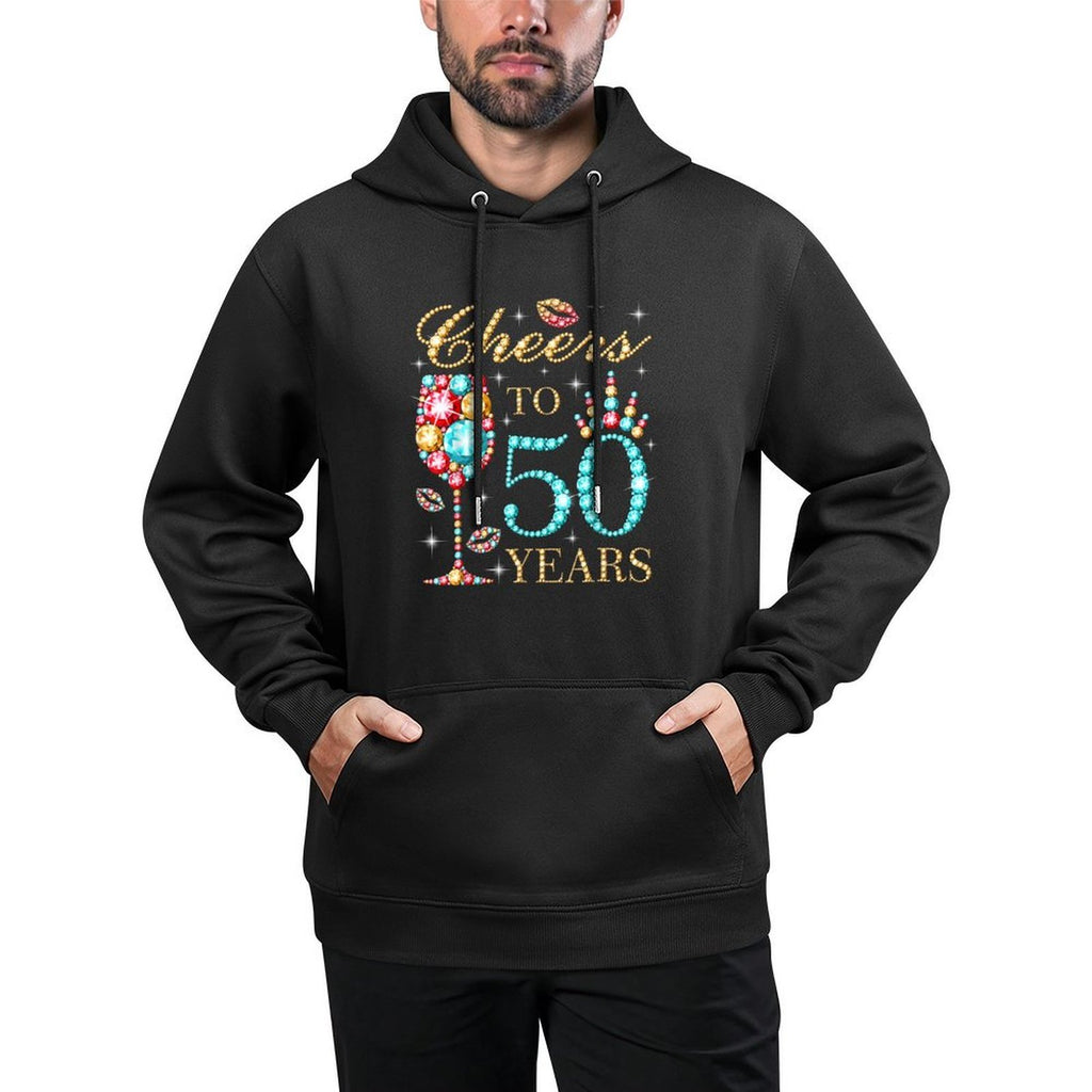 Cheers To 50 Years, 50 Years Old Women, 50 Birthday Cute Adjustable Hood Hoodie