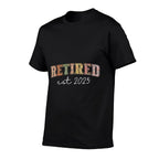 Retired 2025 Funny Retirements For Women 2025 Wildflower  Trendy Pattern T-Shirt