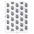 Hippo  Fiona  Cincinnati Zoo (white) Plush Throw Blanket