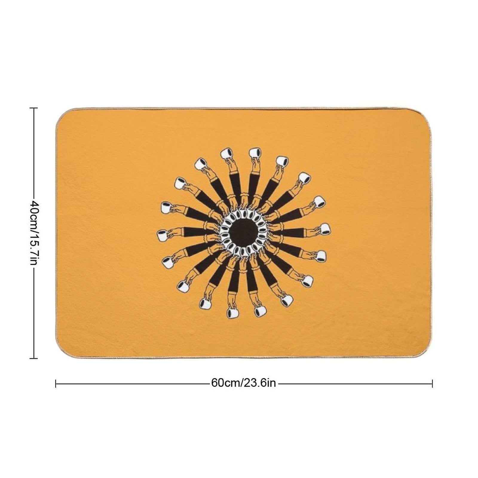 Hand Cup Coffee Shigeo Fukuda  Multi-Purpose Bath Mat