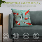 Le Ballet Des Carpes Koi Soft Home Decor Throw Pillow