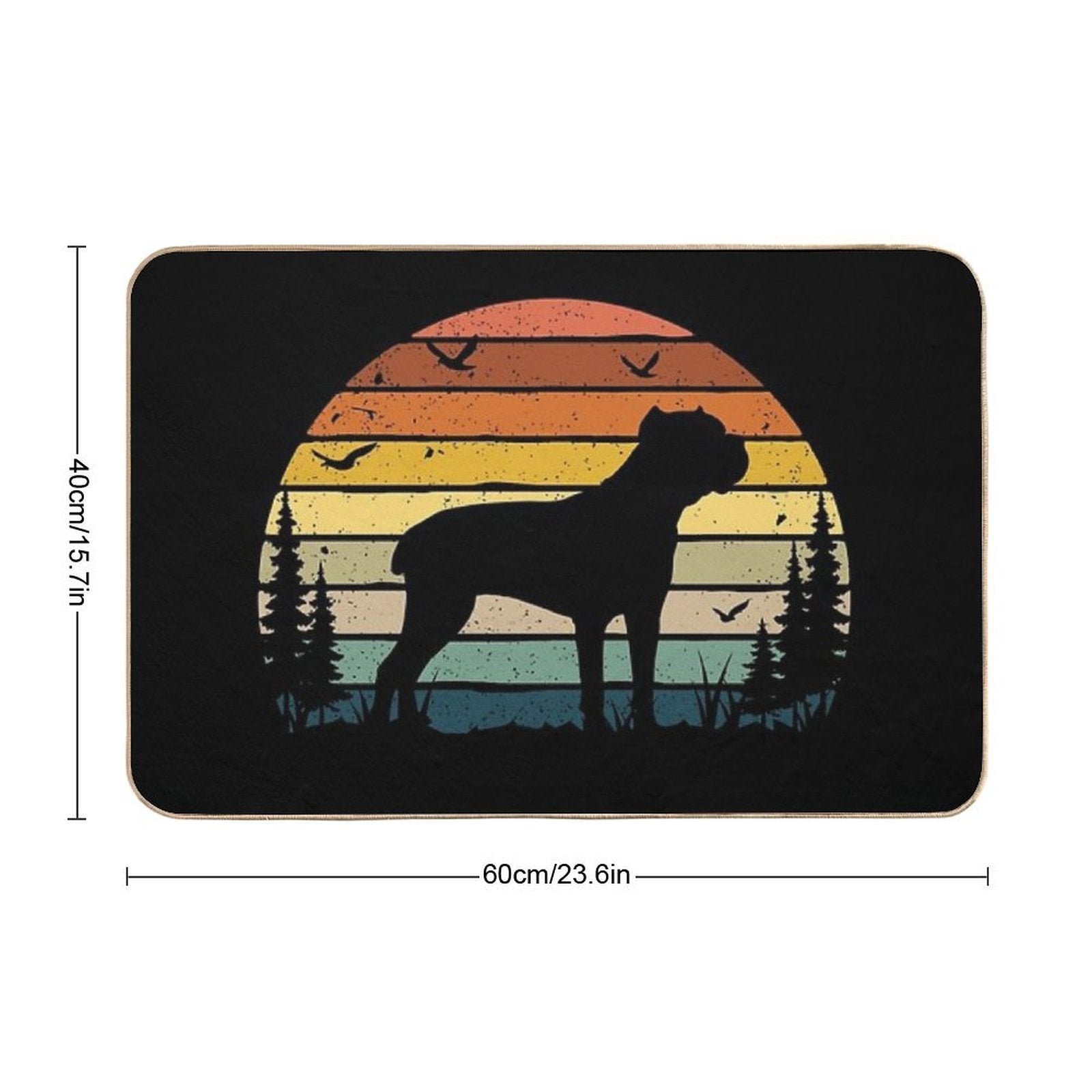 Cane Corso Dog Retro Vintage  Dirt-Trapping Bath Mat