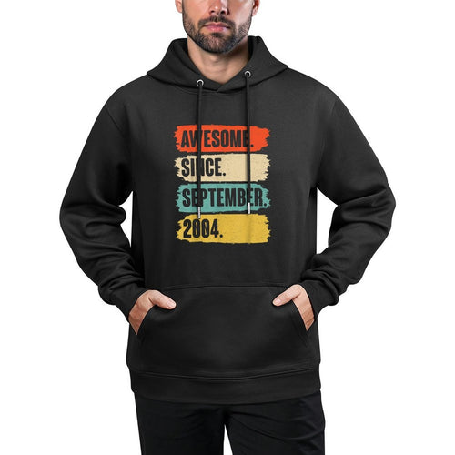 21 Years Old Awesome Since September 2004 21st Birthday Kangaroo Pocket Hoodie