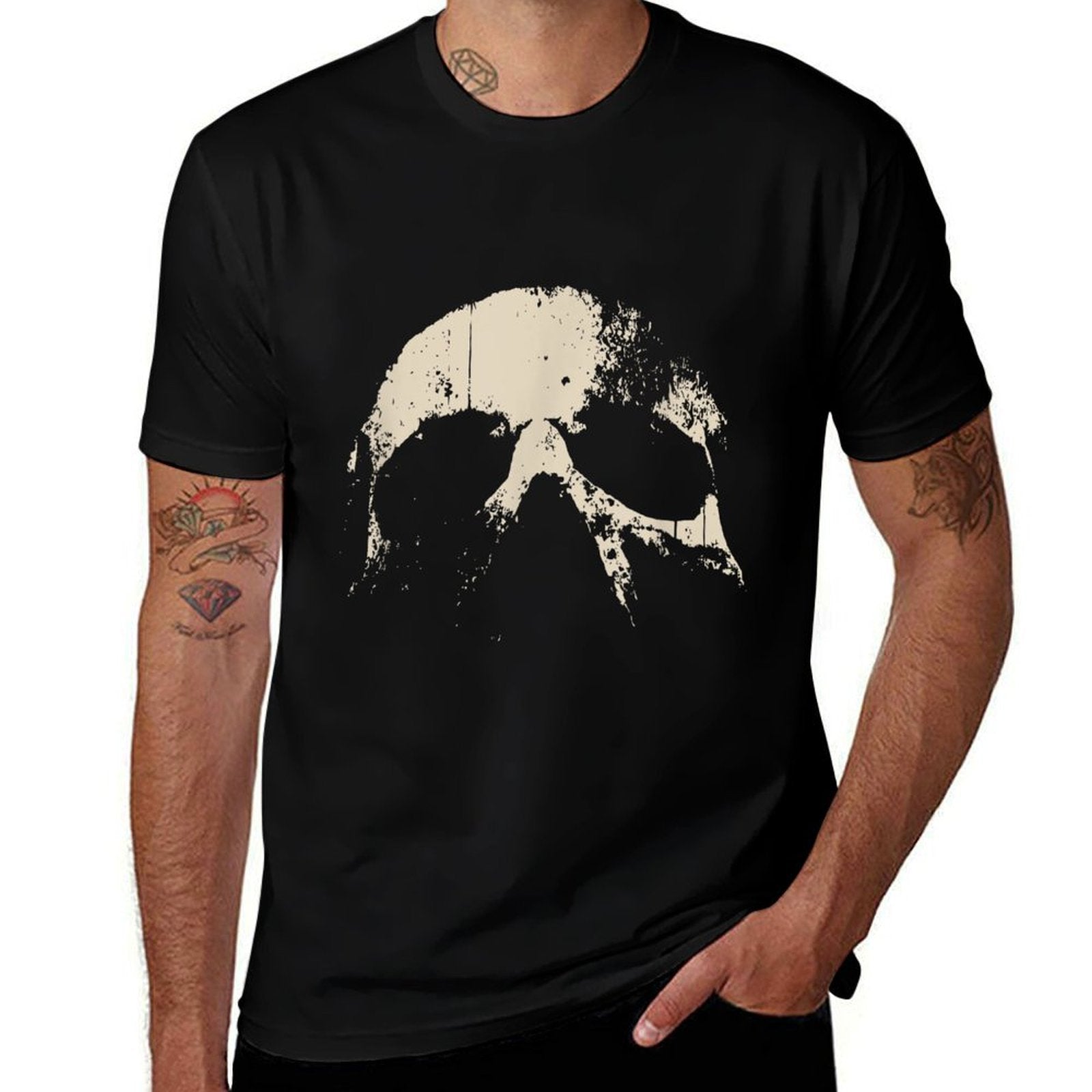 Skull Grunge Graphic for Women Men  Odor-resistant T-Shirt