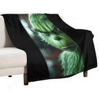 Grinchy Charm Add A Touch of Whimsy to Your Space Gift-ready Throw Blanket