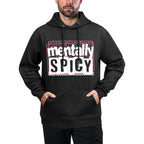 Mentally Spicy Sarcastic Humor Mental Health Anxiety Meme Kangaroo Pocket Hoodie