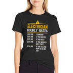 Funny Electrician Hourly Rates Lineman Labor Rates  Easy-care T-Shirt