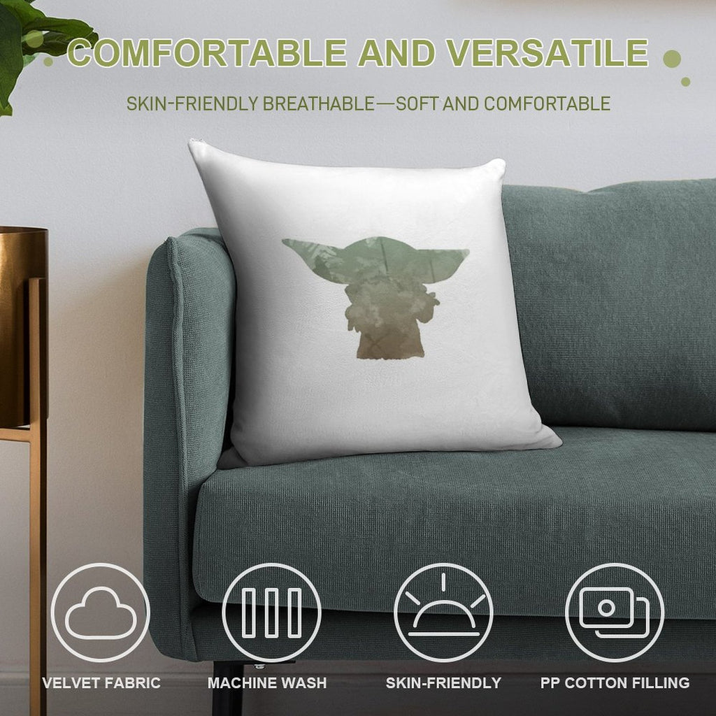 Baby Inspired Silhouette Soft Shrink-Resistant Throw Pillow