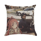 Waifuz N The Hood Feat Kyoko Sakura Soft Washable Throw Pillow