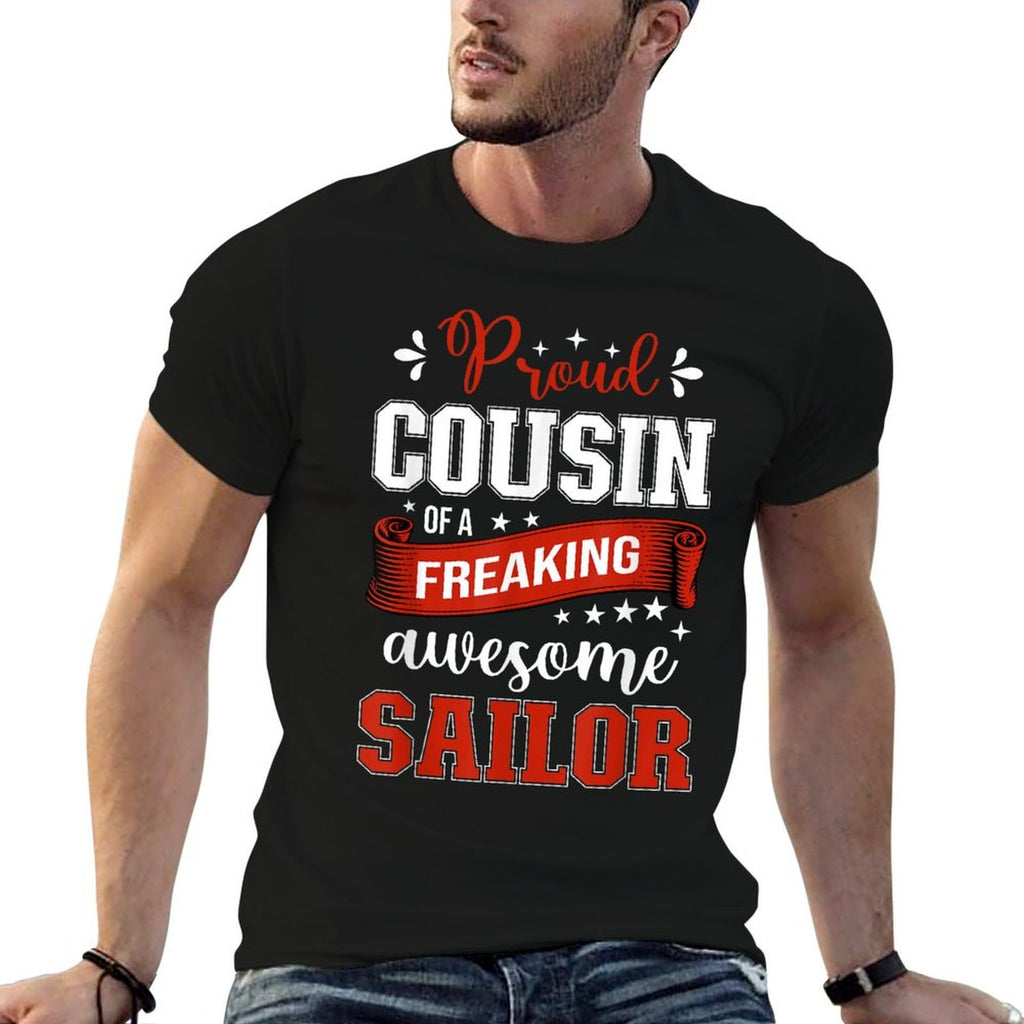 Proud Cousin of A Freaking Awesome Sailor  Heathered Texture T-Shirt