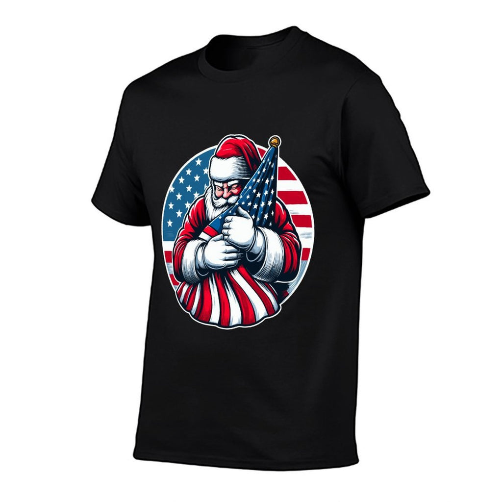 Patriotic Santa Claus For Men Women USA Christmas  Classic T-Shirt