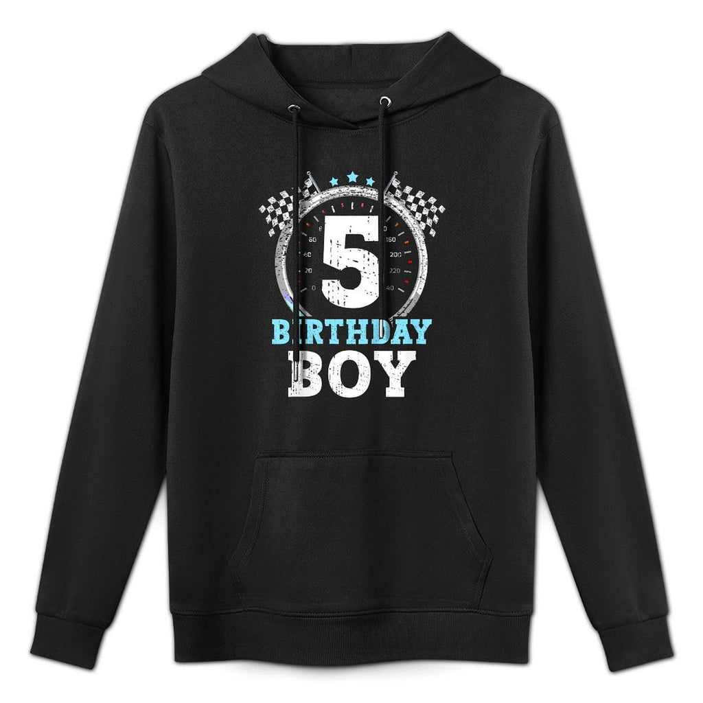 Kids 5th Birthday Boy 5 Race Car Fifth Birthday Racing Car Adjustable Hood Hoodie