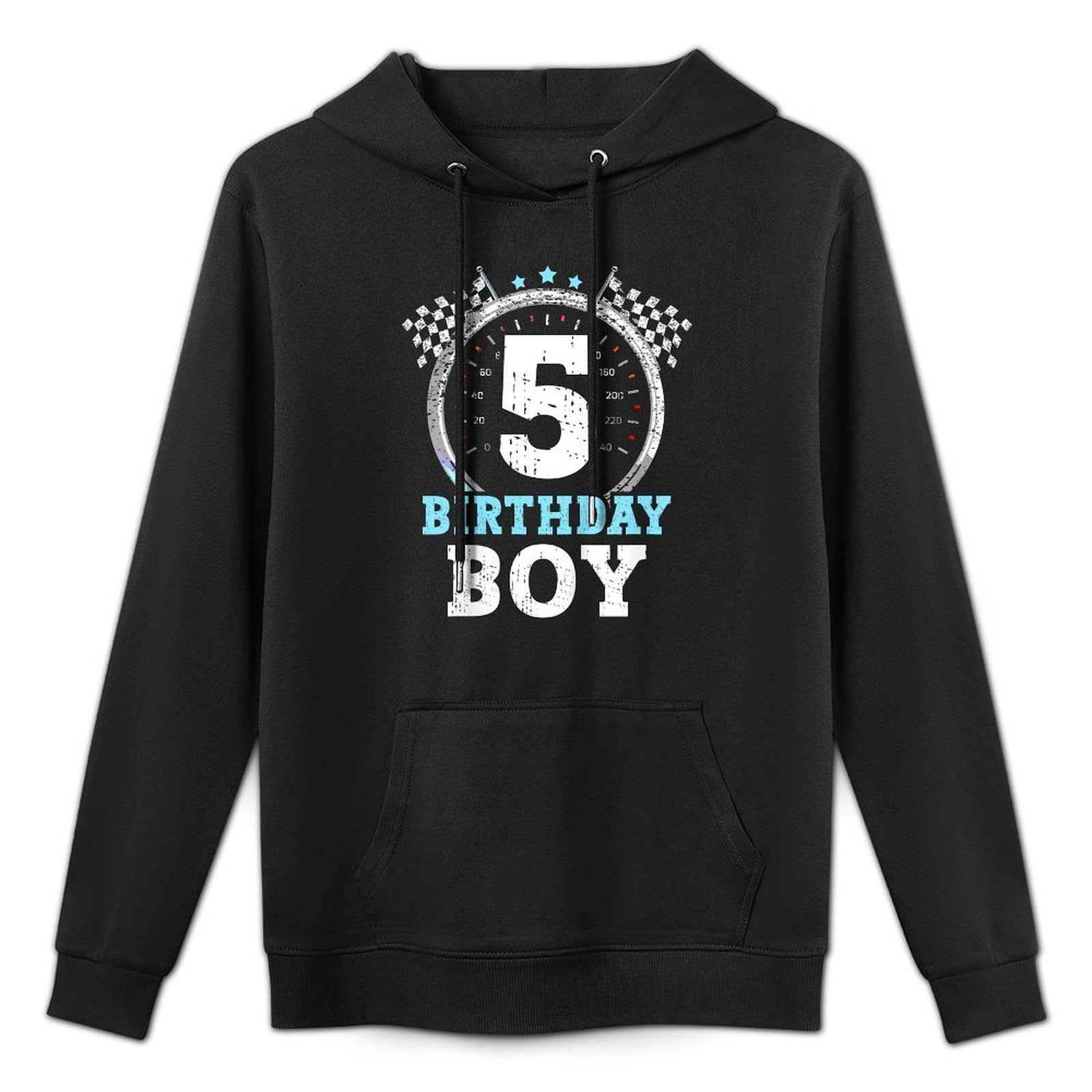 Kids 5th Birthday Boy 5 Race Car Fifth Birthday Racing Car Adjustable Hood Hoodie