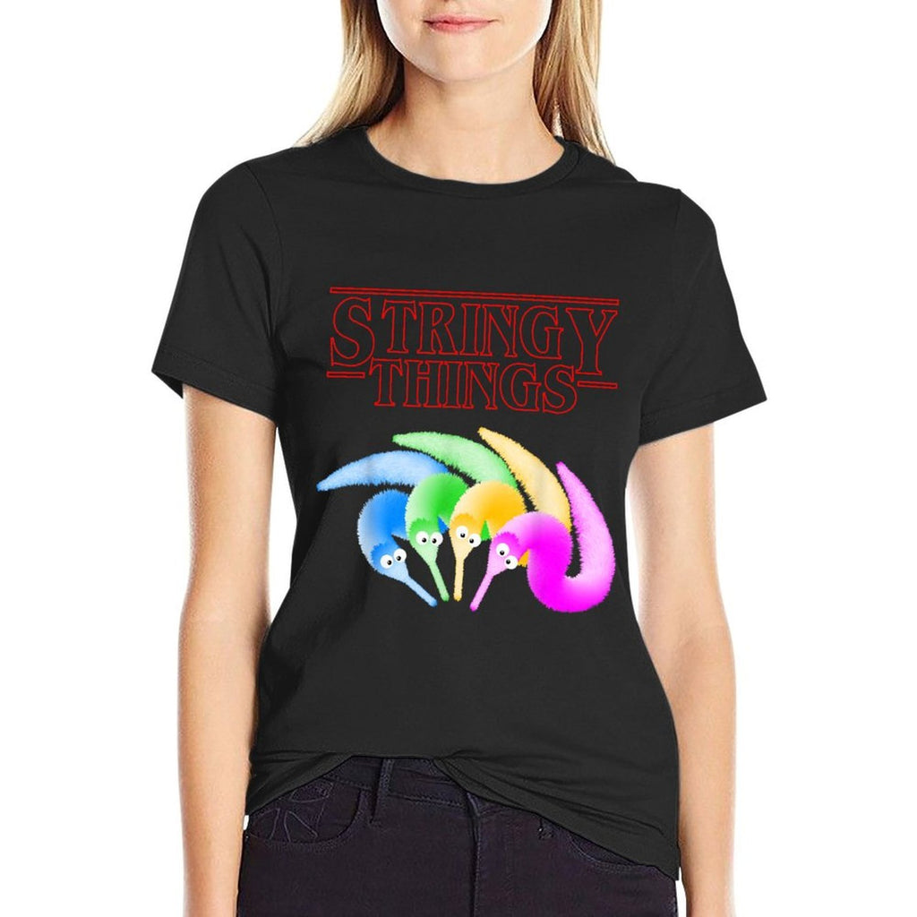 Stringy Things, Fuzzy Magic Worm on A String Meme  Quick-drying T-Shirt