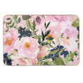 Spring, Floral Watercolor, Pink Rose Bouquet  Non-Slip Bath Mat
