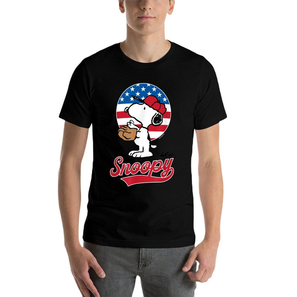 Peanuts - Snoopy Americana Baseball  Soft T-Shirt