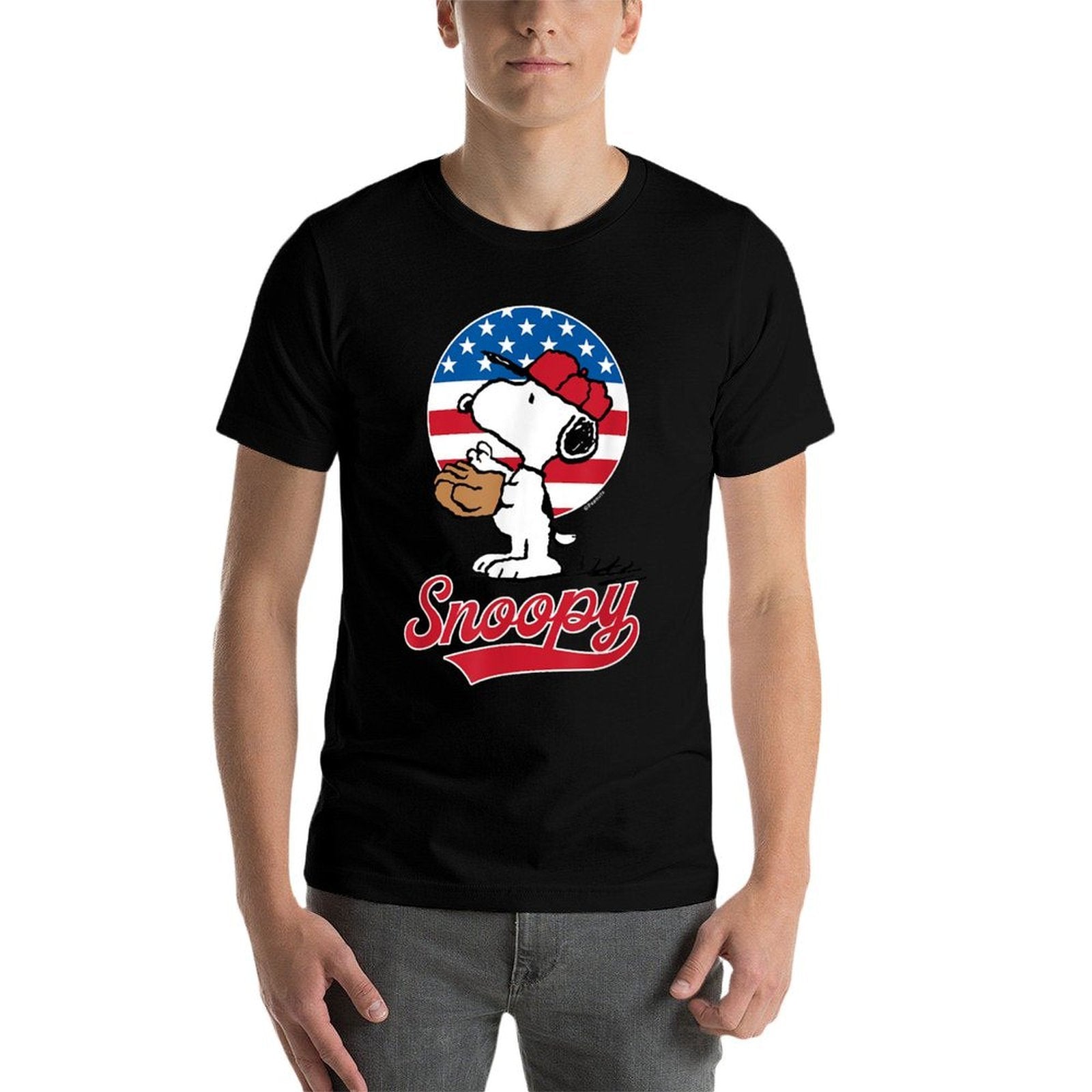 Peanuts - Snoopy Americana Baseball  Soft T-Shirt
