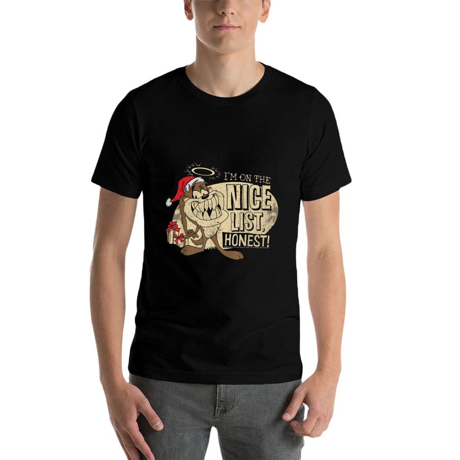 Looney Tunes Christmas Taz Im On The Nice List Honest  Eco-friendly Material T-Shirt
