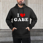 Personalized For Gabe  Friends I Love Gabe, I Heart Gabe Shrink-Resistant Hoodie