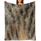 Tabby Cat Fur Multi-functional Throw Blanket