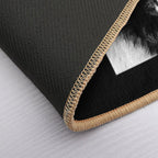 Newfoundland Dog Portrait in Black And White  Slip-Resistant Bath Mat