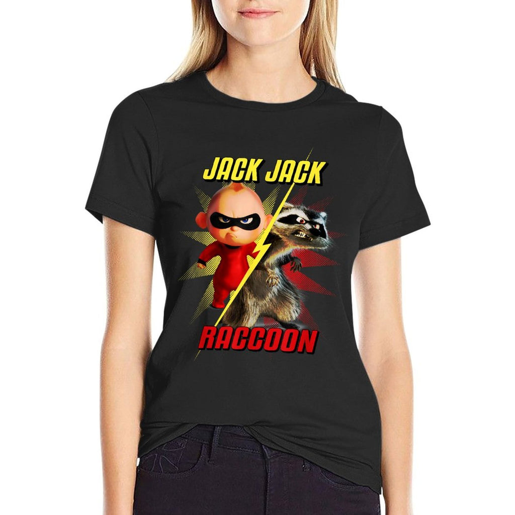 Disney Pixar The Incredibles 2 Jack-Jack Vs. Raccoon Retro  Breathable T-Shirt