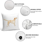 Yellow Lab Silhouette Watercolor Soft Anti-Pilling Throw Pillow