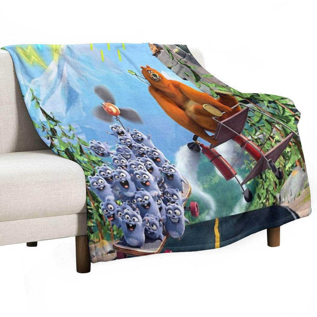 Funny Grizzy And The Lemmings,movies for Kids Gift-ready Throw Blanket