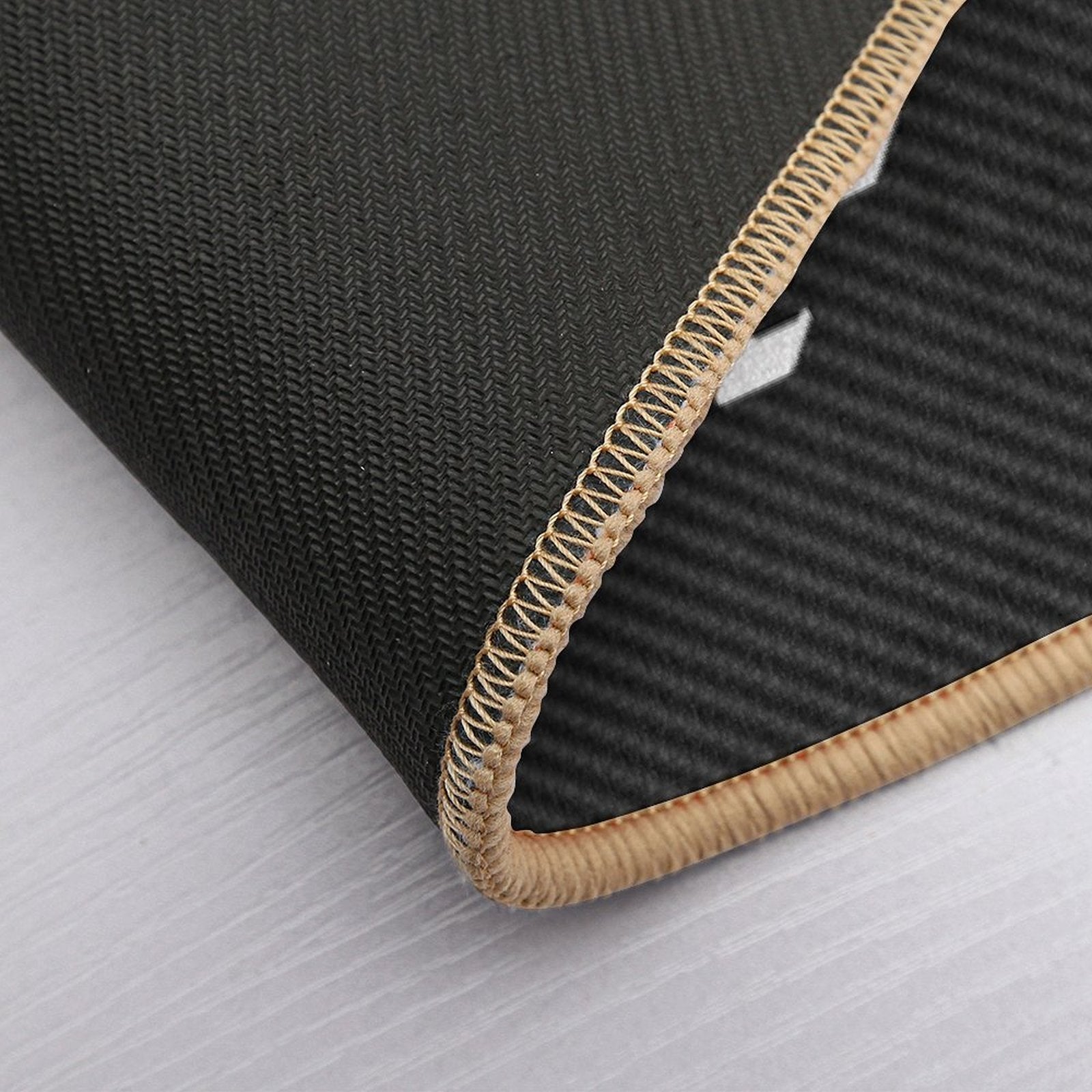 Nürburgring Carbon Fiber White  Red Durable Bath Mat