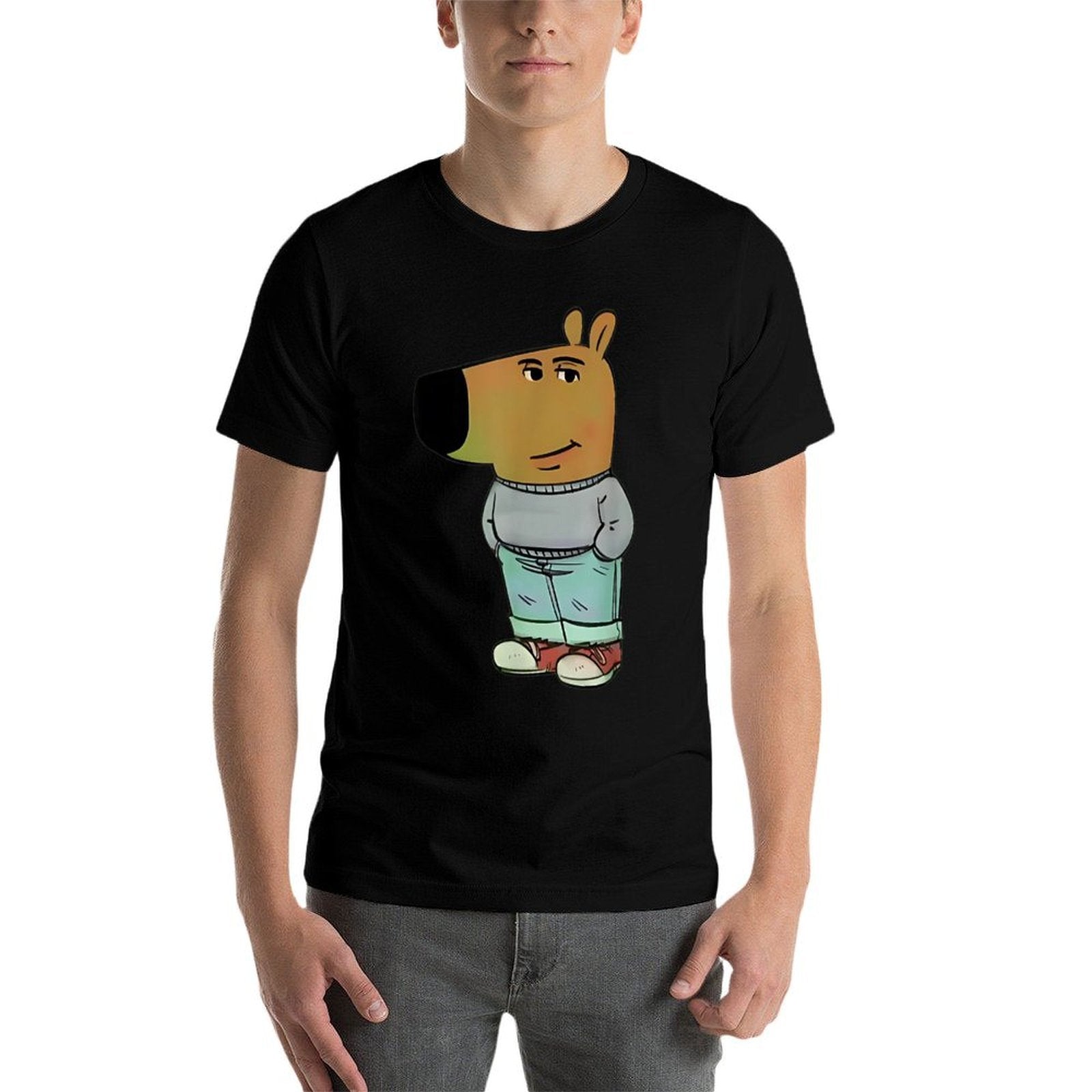 Funny Gen Alpha Chill Guy Meme Dog Cool Internet Statement  Cotton T-Shirt