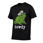 Howdy Frog, Frog Meme, Meme Frog Funny, Parody Humor  Wrinkle-resistant T-Shirt