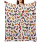 Gecko - Bright Eco-conscious Throw Blanket