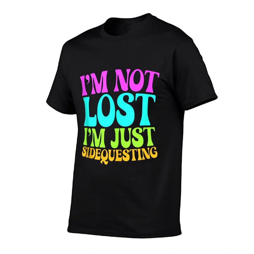I’m Not Lost, I’m Just Sidequesting – Funny Rave EDM Groovy  Eco-friendly Material T-Shirt