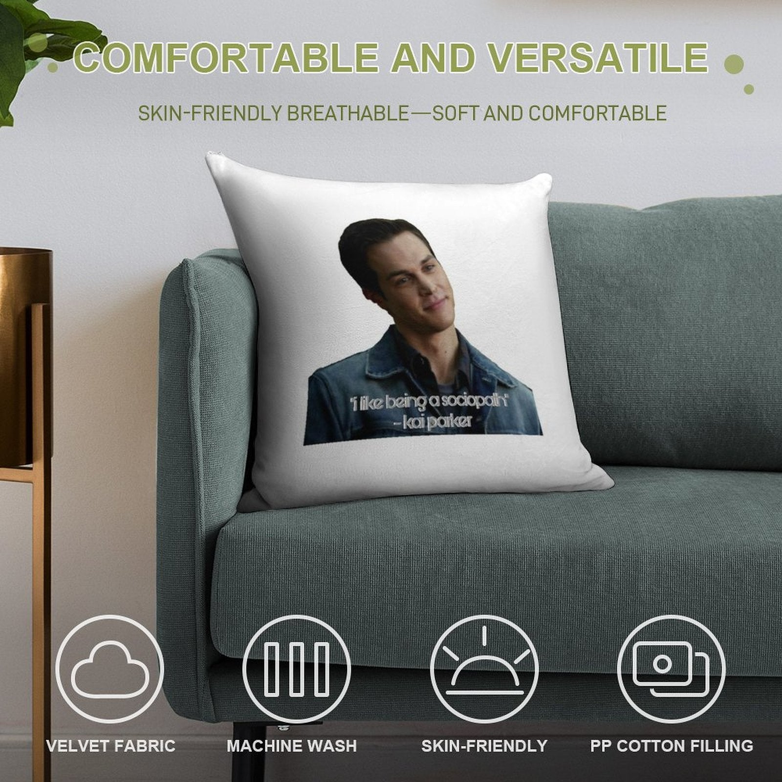 Kai Parker Soft Luxury Feel Throw Pillow