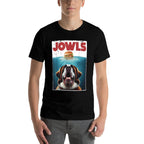 Funny St. Bernard, Jowls Burger, Saint Giant Dog Mom, Dad  Heathered Texture T-Shirt