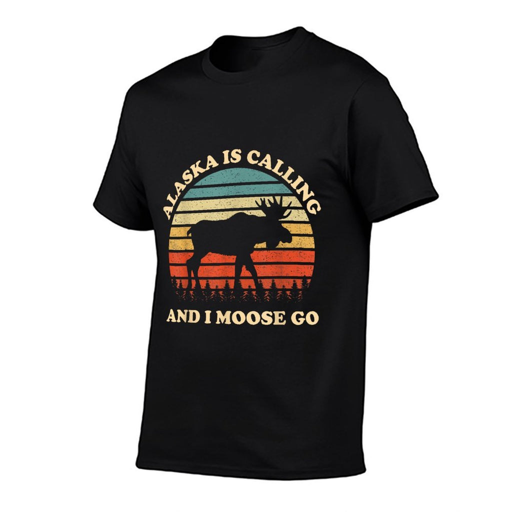 Alaska Moose Tourist Travel Funny  Slim-fit Cut T-Shirt