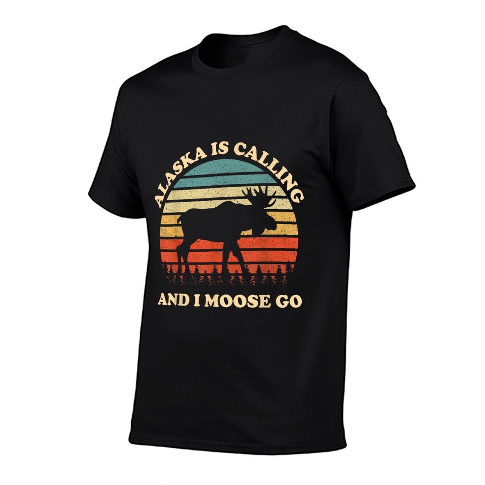 Alaska Moose Tourist Travel Funny  Slim-fit Cut T-Shirt