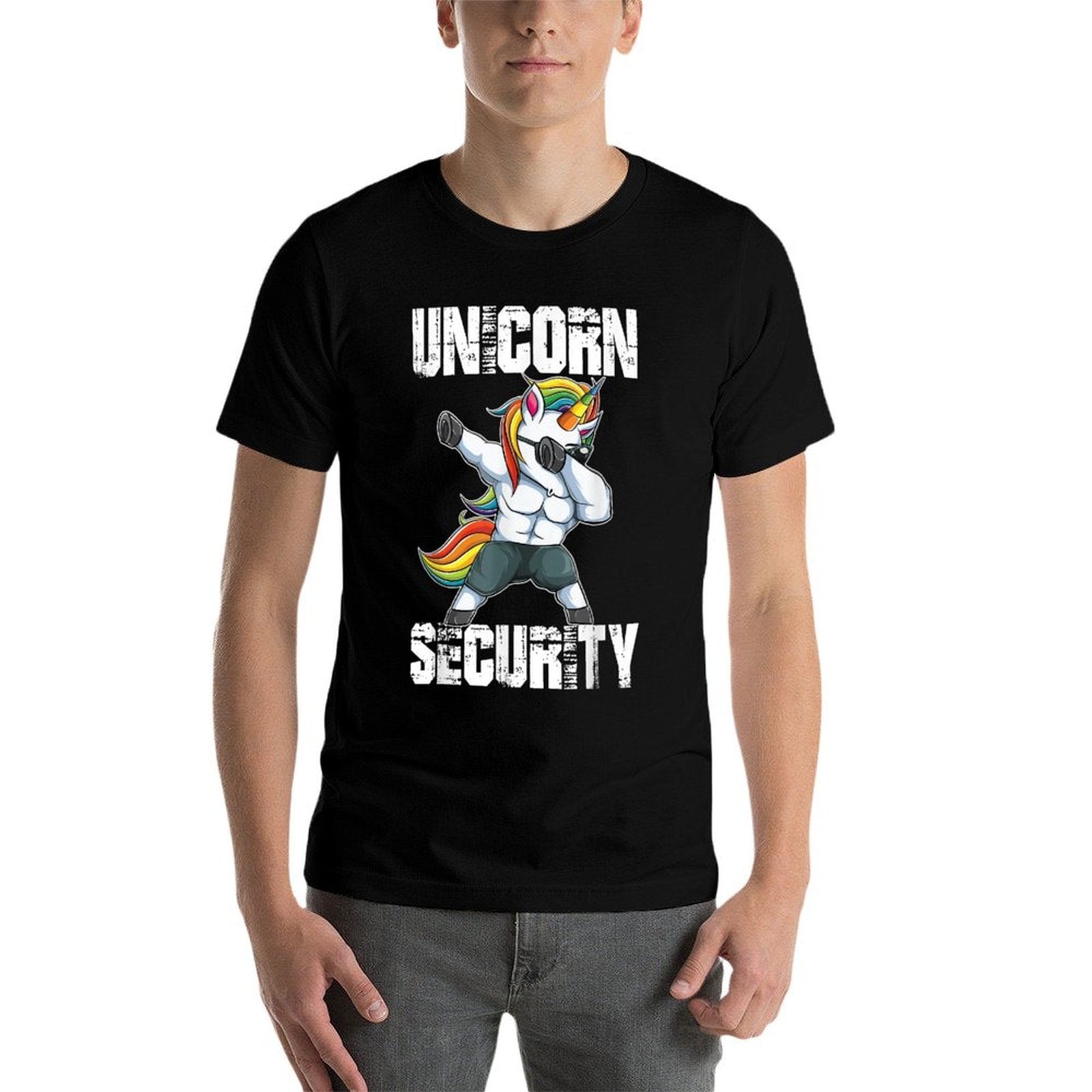 Unicorn Security Dad Mom Daughter Adult Unicorn Costume  Relaxed-fit T-Shirt
